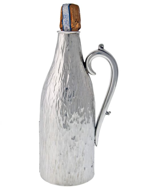 antique silver plate champagne or wine bottle holder - CATEGORY: ANTIQUE SILVER - DATED 1890