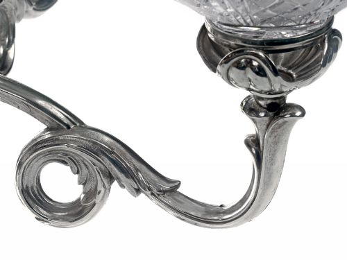SHEFFIELD PLATE EPERGNE WITH FIVE CUT GLASS BOWLS - ADDITIONAL PHOTO 5