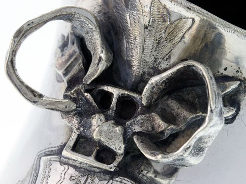 ANTIQUE SILVER PLATE SHOE SHAPED SPOON WARMER - ADDITIONAL PHOTO 1