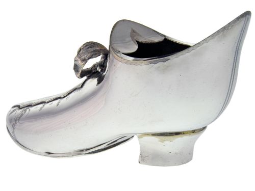 ANTIQUE SILVER PLATE SHOE SHAPED SPOON WARMER - ADDITIONAL PHOTO 4