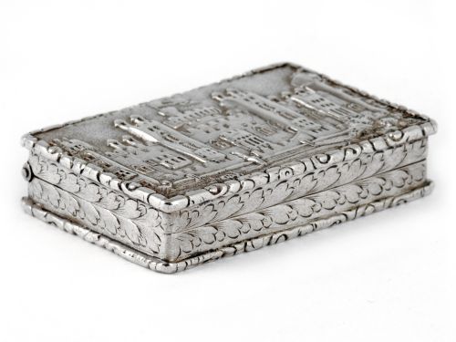 EARLY VICTORIAN CASTLE TOP SILVER VINAIGRETTE DEPICTING WINDSOR CASTLE - ADDITIONAL PHOTO 6