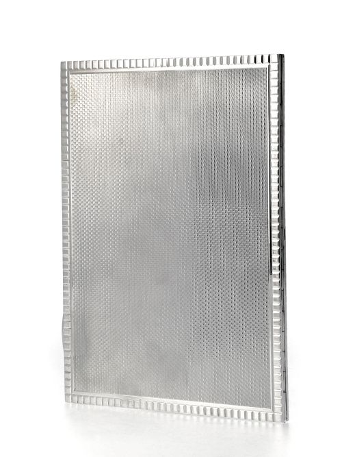 ART DECO STYLE DOUBLE STANDING SILVER PHOTO OR PICTURE FRAME - ADDITIONAL PHOTO 3