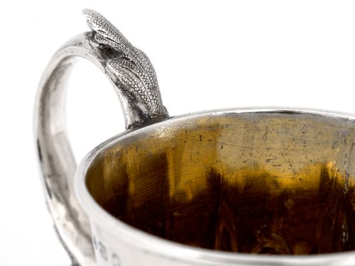 EARLY VICTORIAN SILVER WAISTED CYLINDRICAL CHRISTENING MUG WITH GILT INTERIOR - ADDITIONAL PHOTO 4