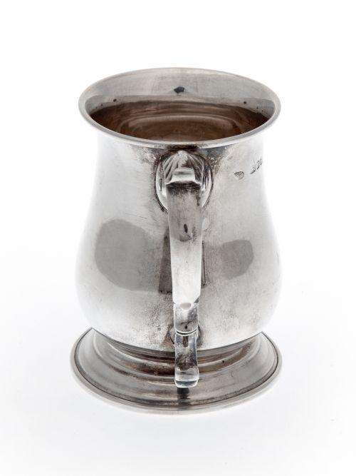 GOOD QUALITY GEORGE III STYLE SILVER HALF PINT OR CHRISTENING MUG - ADDITIONAL PHOTO 1