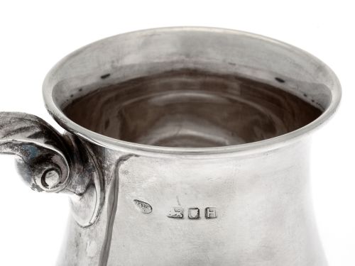 GOOD QUALITY GEORGE III STYLE SILVER HALF PINT OR CHRISTENING MUG - ADDITIONAL PHOTO 2