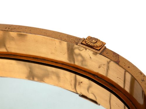 LARGE AND IMPRESSIVE GILT OVAL MIRROR PLATEAU CENTERPIECE - ADDITIONAL PHOTO 3