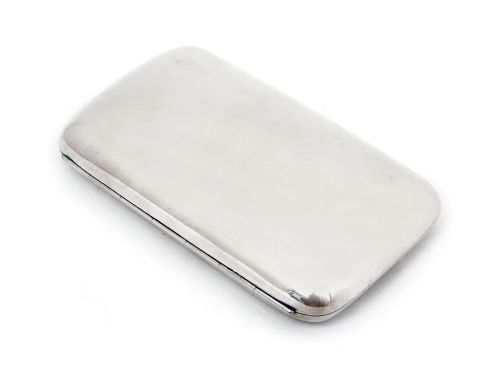 ANTIQUE PLAIN SILVER CIGAR CASE WITH GILT INTERIOR - ADDITIONAL PHOTO 1