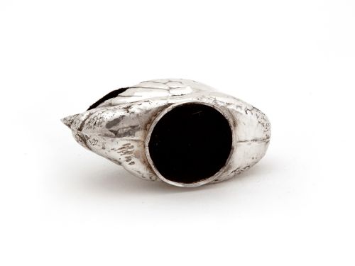 EDWARDIAN SILVER SWAN PIN CUSHION - ADDITIONAL PHOTO 2