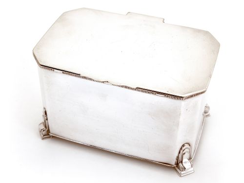 ART DECO MAPPIN WEBB SILVER PLATED CUT CORNER BOX - ADDITIONAL PHOTO 3