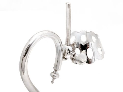LATE VICTORIAN SILVER PLATED CHAMPAGNE OR WINE BOTTLE HOLDER WITH A DETACHABLE COLLAR - ADDITIONAL PHOTO 3