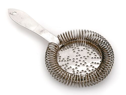 bonzer silver plated cocktail strainer - CATEGORY: ANTIQUE SILVER - DATED 1950