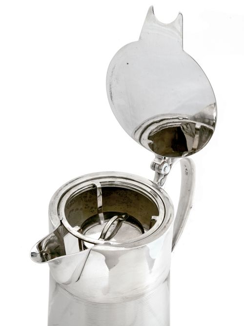 VICTORIAN SILVER PLATED LEMONADE OR PIMMS JUG WITH A THREADED DESIGN GLASS BODY - ADDITIONAL PHOTO 2