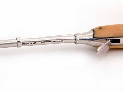 VICTORIAN SILVER PLATED STILTON SCOOP BY ATKIN BROTHERS - ADDITIONAL PHOTO 3