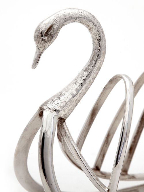 LATE VICTORIAN SILVER PLATED SWAN TOAST RACK - ADDITIONAL PHOTO 1