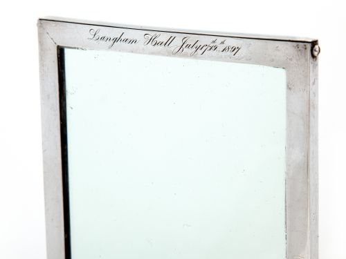 VICTORIAN SILVER DOUBLE SIDED MENU STAND OR PHOTO FRAME - ADDITIONAL PHOTO 2