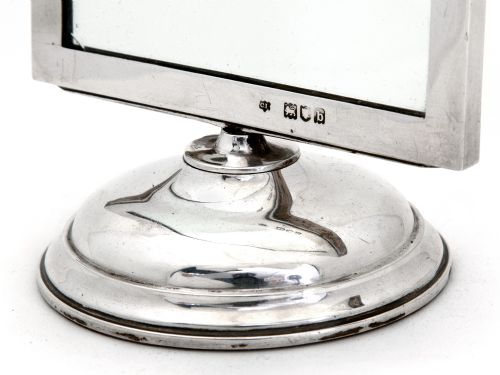 VICTORIAN SILVER DOUBLE SIDED MENU STAND OR PHOTO FRAME - ADDITIONAL PHOTO 3