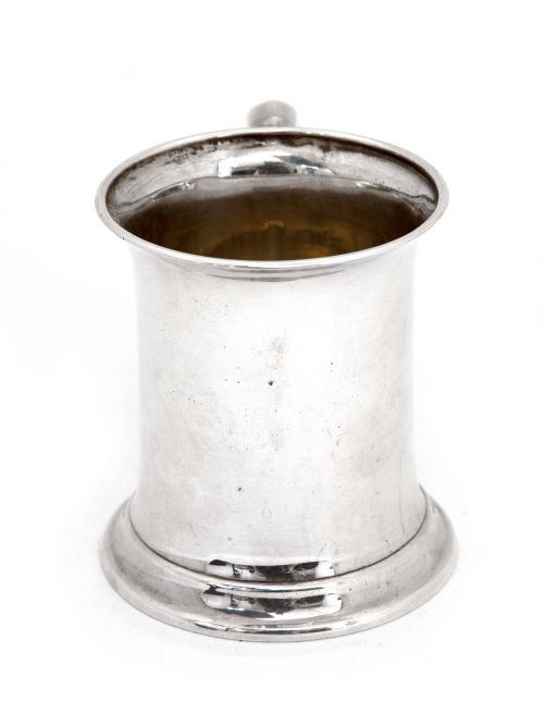 EDWARDIAN SILVER CHRISTENING MUG WITH A PLAIN CYLINDRICAL BODY - ADDITIONAL PHOTO 2