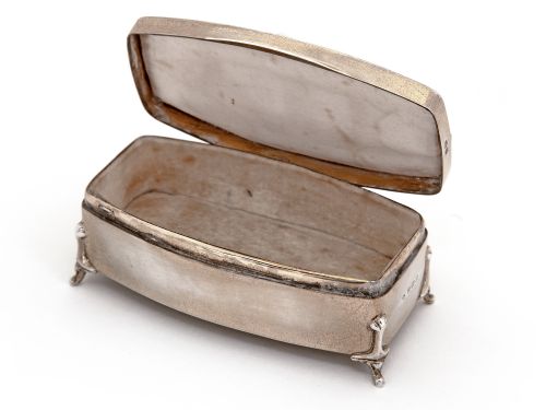 ENAMEL AND SILVER GILT JEWELLERY BOX WITH PALE GREEN ENAMELED LID - ADDITIONAL PHOTO 1