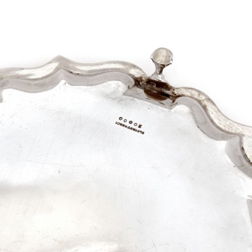 ELKINGTON CO SILVER SALVER WITH A CHIPPENDALE STYLE BORDER - ADDITIONAL PHOTO 3