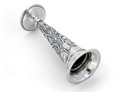 WILLIAM COMYNS SILVER VASE IN AN ART NOUVEAU STYLE - ADDITIONAL PHOTO 1