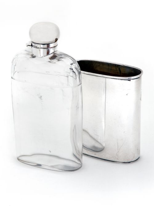 ANTIQUE SILVER PLATED MAPPIN WEBB HIP FLASK - ADDITIONAL PHOTO 1