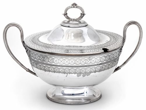 impressive large victorian silver plated tureen - CATEGORY: ANTIQUE SILVER - DATED 1890