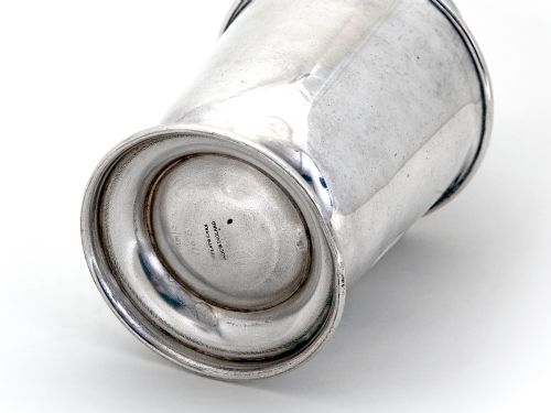 ART DECO SILVER PLATED COCKTAIL SHAKER WITH A BALL HANDLE PUMP ACTION MIXER - ADDITIONAL PHOTO 2