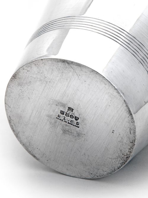 EDWARDIAN SILVER PLATED ICE PAIL DECORATED WITH TWO REEDED BANDS - ADDITIONAL PHOTO 2