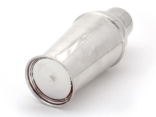 ENGLISH ART DECO STYLE SILVER PLATED COCKTAIL SHAKER - ADDITIONAL PHOTO 2