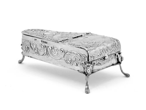 SILVER MATCH STRIKER IN THE SHAPE OF A GRAND PIANO - ADDITIONAL PHOTO 1