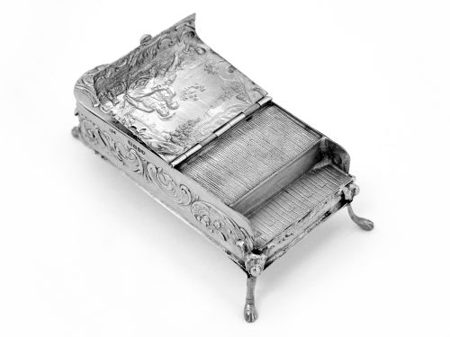 SILVER MATCH STRIKER IN THE SHAPE OF A GRAND PIANO - ADDITIONAL PHOTO 4