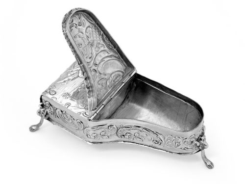 SILVER MATCH STRIKER IN THE SHAPE OF A GRAND PIANO - ADDITIONAL PHOTO 5
