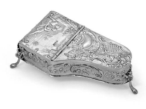 SILVER MATCH STRIKER IN THE SHAPE OF A GRAND PIANO - ADDITIONAL PHOTO 6