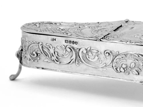 SILVER MATCH STRIKER IN THE SHAPE OF A GRAND PIANO - ADDITIONAL PHOTO 7