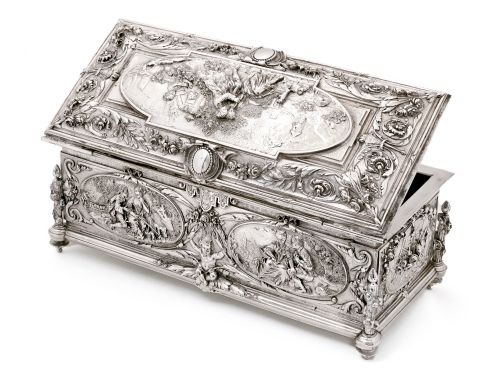 ORNATE FRENCH SILVER PLATED ELECTRO FORMED BOX BY AB PARIS - ADDITIONAL PHOTO 2