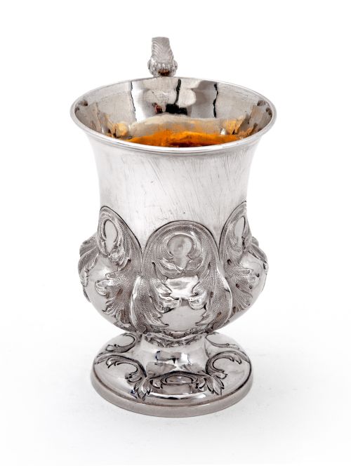 VICTORIAN SILVER CHRISTENING CUP WITH A CAMPANA SHAPED BODY - ADDITIONAL PHOTO 1