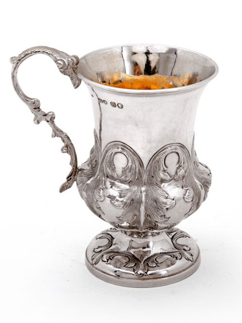 VICTORIAN SILVER CHRISTENING CUP WITH A CAMPANA SHAPED BODY - ADDITIONAL PHOTO 2