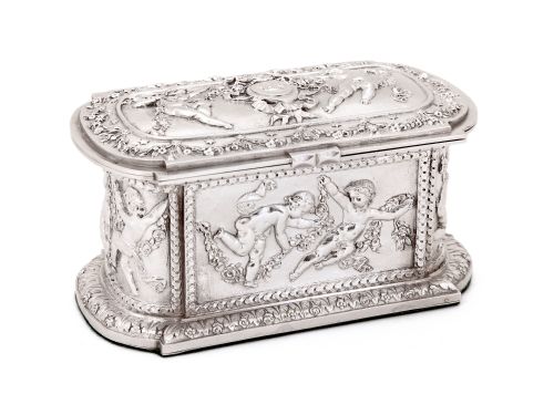 electro formed silver plate french paris casket or jewellery box - CATEGORY: ANTIQUE SILVER - DATED 1870