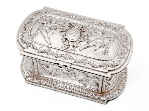ELECTRO FORMED SILVER PLATE FRENCH PARIS CASKET OR JEWELLERY BOX - ADDITIONAL PHOTO 1