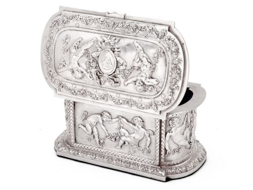 ELECTRO FORMED SILVER PLATE FRENCH PARIS CASKET OR JEWELLERY BOX - ADDITIONAL PHOTO 3