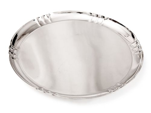 asprey co silver art deco style salver - CATEGORY: ANTIQUE SILVER - DATED 1930