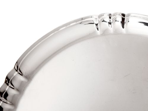 ASPREY CO SILVER ART DECO STYLE SALVER - ADDITIONAL PHOTO 2