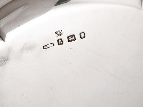 ASPREY CO SILVER ART DECO STYLE SALVER - ADDITIONAL PHOTO 4