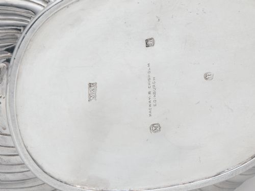 EDWARDIAN EDINBURGH SILVER TEA POT CHASED WITH SCROLLS AND FLOWERS - ADDITIONAL PHOTO 5