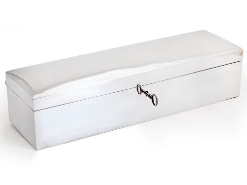 superb birks sterling silver cigar cigarette or trinket box - CATEGORY: ANTIQUE SILVER - DATED 1940