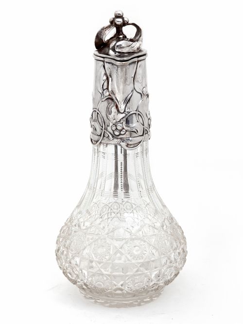 ART NOUVEAU 800 GRADE GERMAN SILVER CLARET JUG - ADDITIONAL PHOTO 1