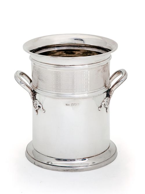 vintage mappin webb silver soda or wine bottle stand - CATEGORY: ANTIQUE SILVER - DATED 1930