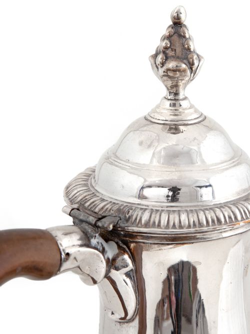 GEORGE III OLD SHEFFIELD PLATE BALUSTER SHAPED COFFEE POT - ADDITIONAL PHOTO 2