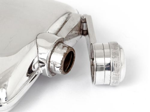 JAMES DIXON SON PLAIN SILVER PLATED QUARTER PINT HIP FLASH - ADDITIONAL PHOTO 3