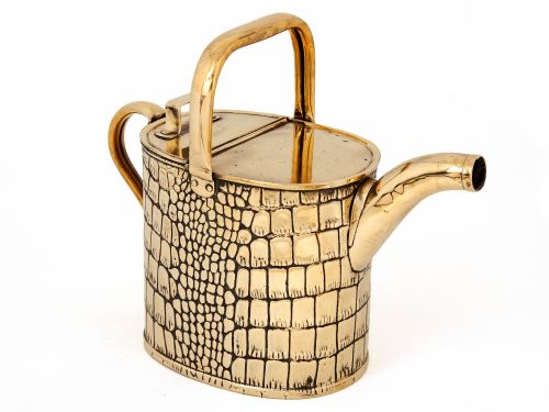edwardian brass watering can - CATEGORY: ANTIQUE METAL - DATED 1910